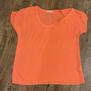 Coral blouse. Size medium. Lightly worn